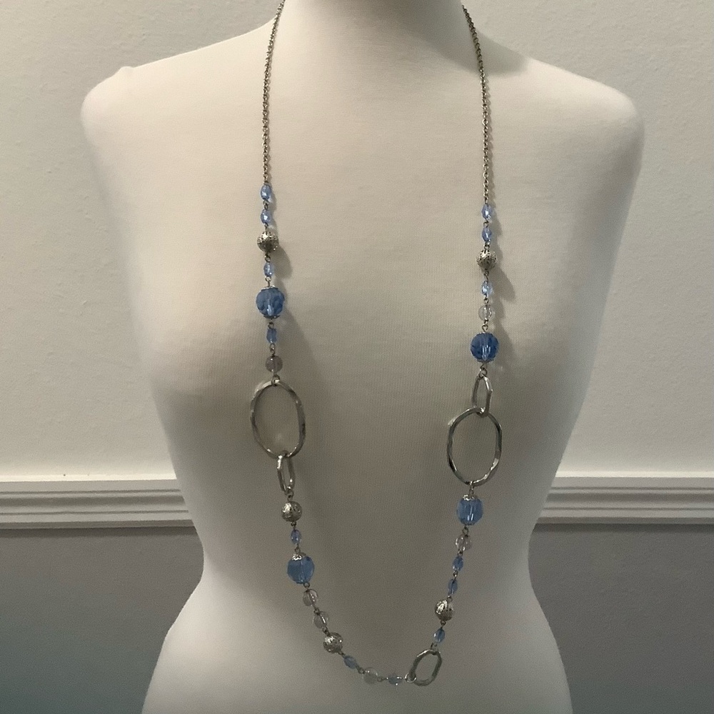 Lia Sophia Blue and Silver Tone Necklace